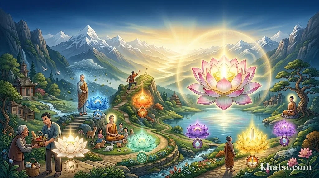 Tứ Vô Lượng Tâm - bốn vòng sáng